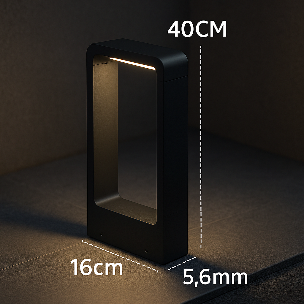 Sestria — Borne extérieure cubique à LED