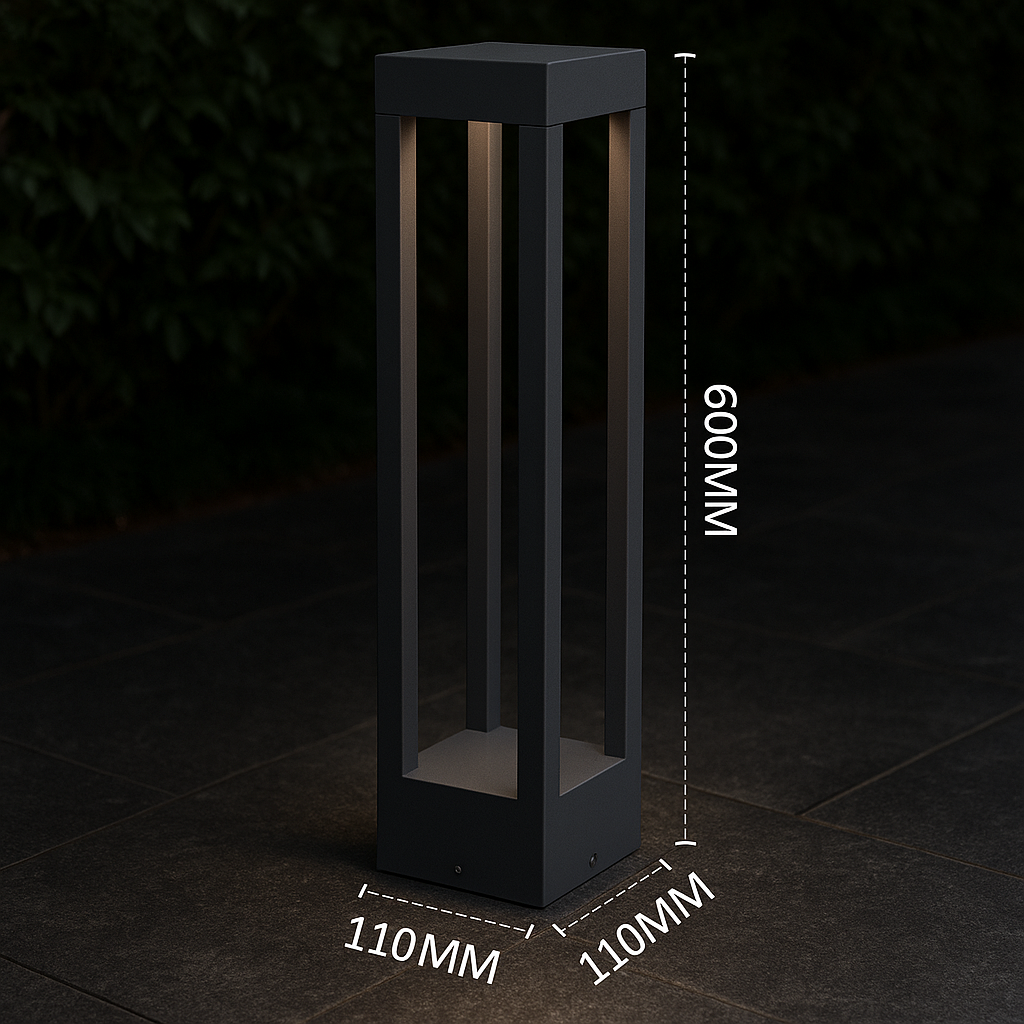 Sestria — Borne extérieure cubique à LED