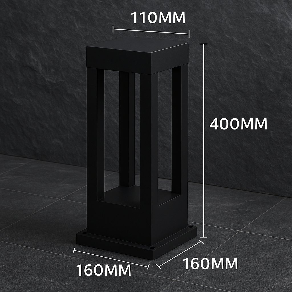 Sestria — Borne extérieure cubique à LED