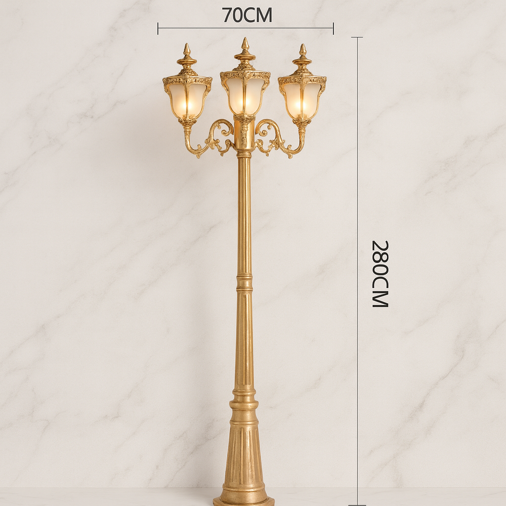 Belveda — Lampadaire d'allée double tête E27