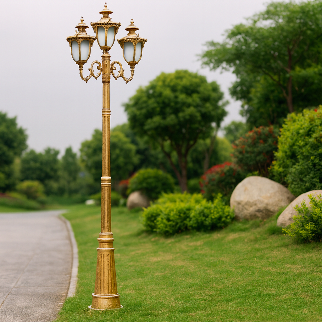 Belveda — Lampadaire d'allée double tête E27