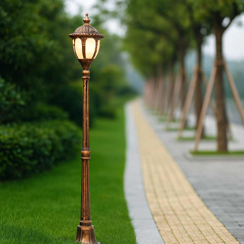 Reale — Lampadaire de jardin classique E27