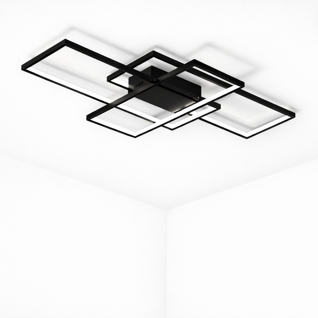 Quadris — Plafonnier contemporain aux lignes nettes