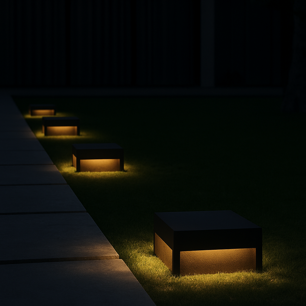 Cubéa — Lampe d'extérieur cube en aluminium LED