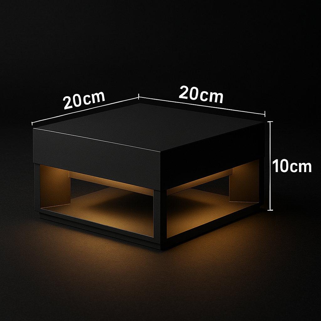 Cubéa — Lampe d'extérieur cube en aluminium LED