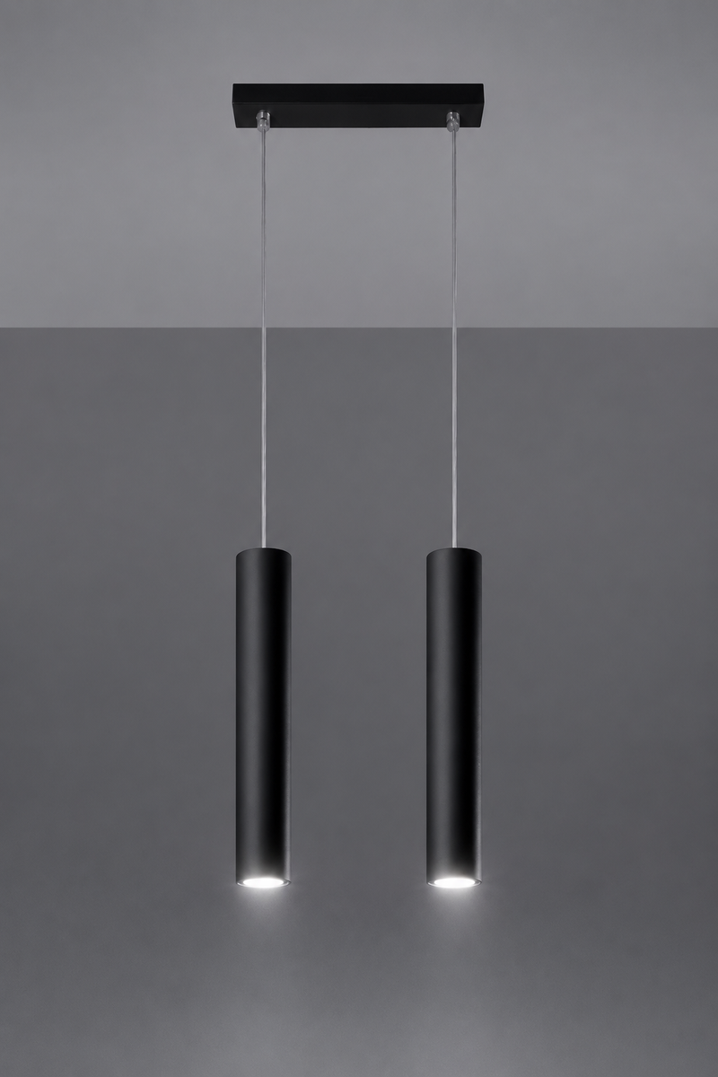Dorina — Suspension cylindrique noire épurée