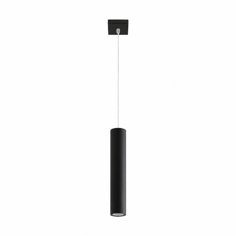 Bruna — Suspension cylindre en acier noir