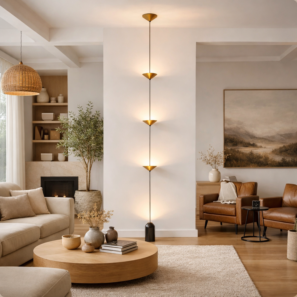 Cascalia — Lampadaire à tête suspendue en cascade