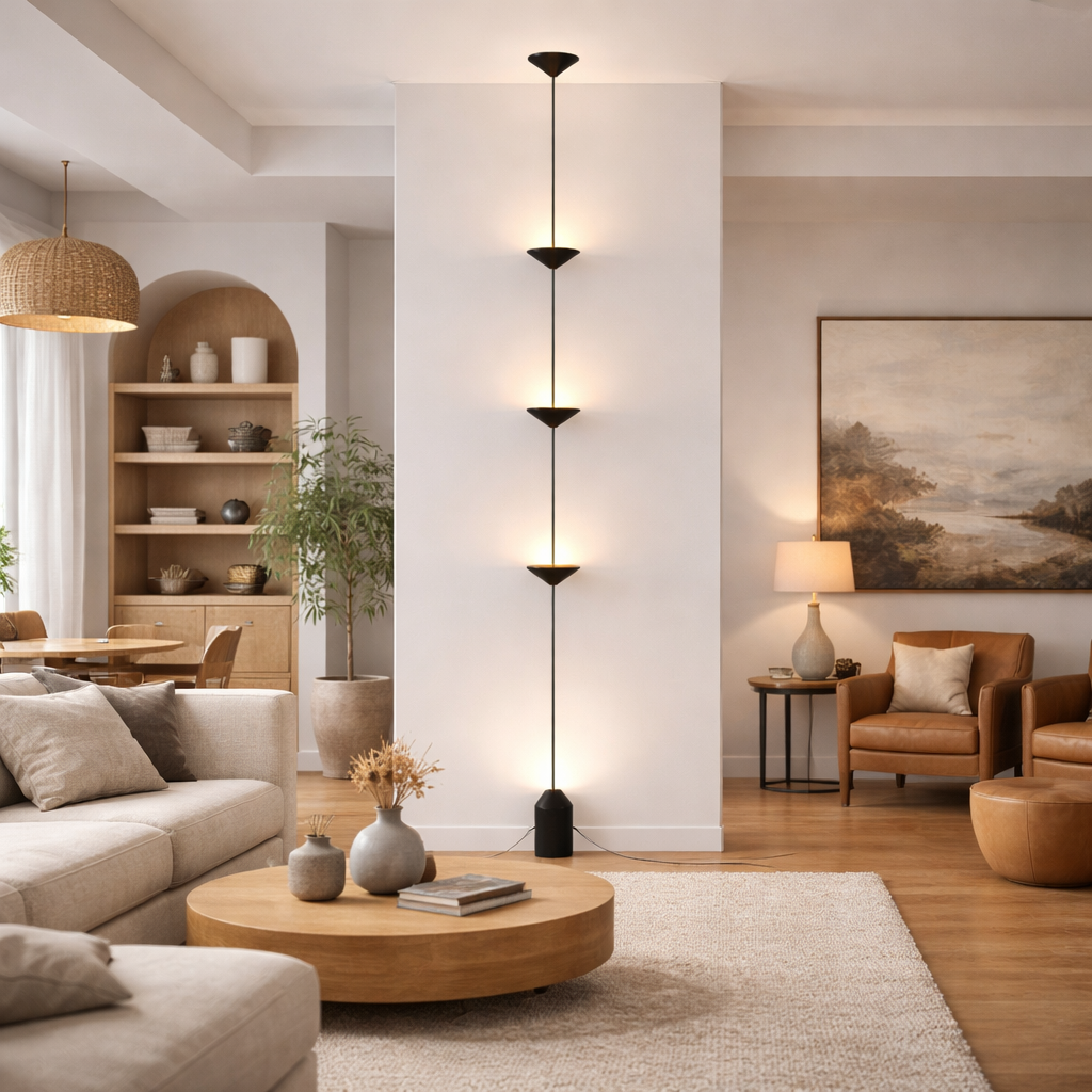Cascalia — Lampadaire à tête suspendue en cascade