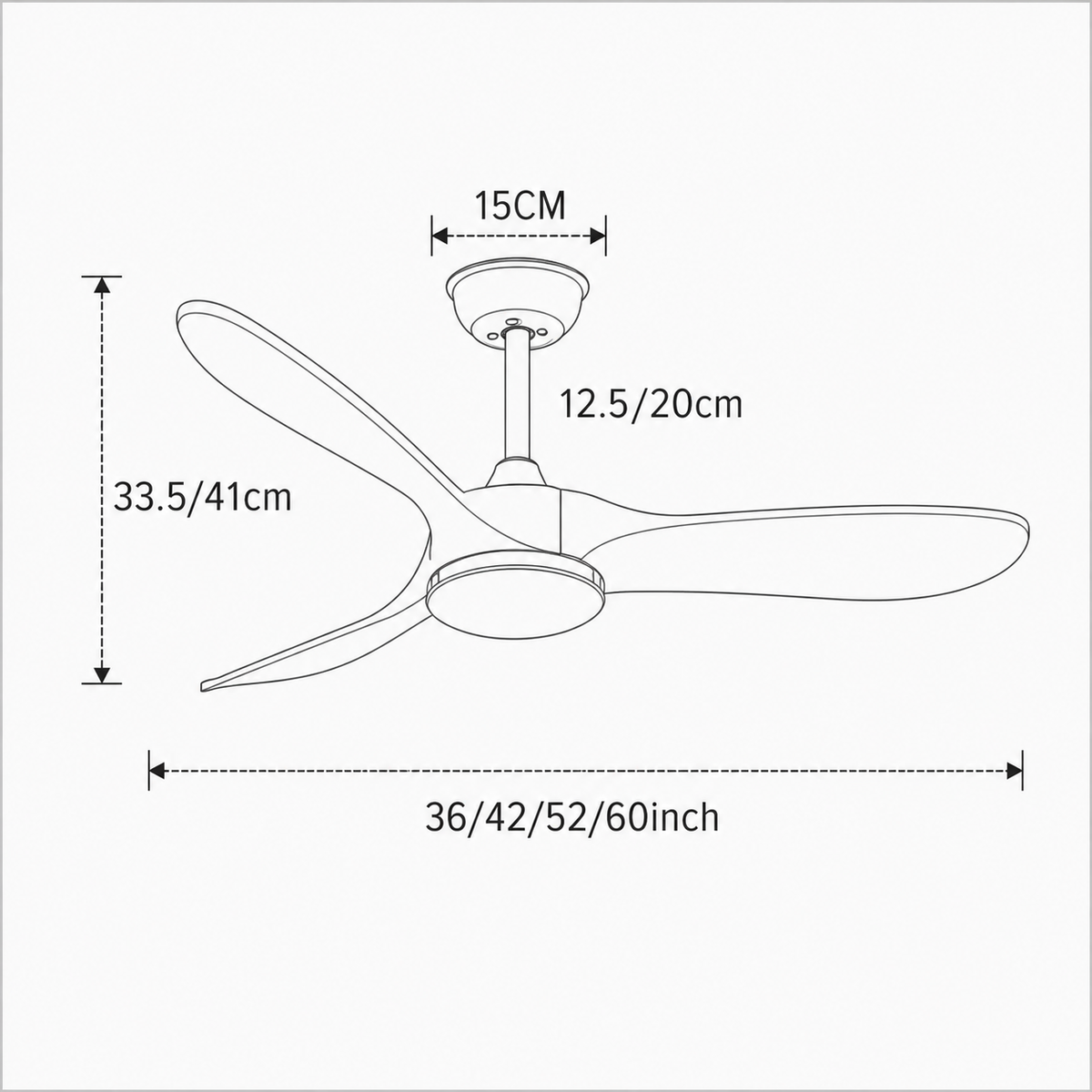 Vindra — Ventilateur de plafond moteur DC et LED