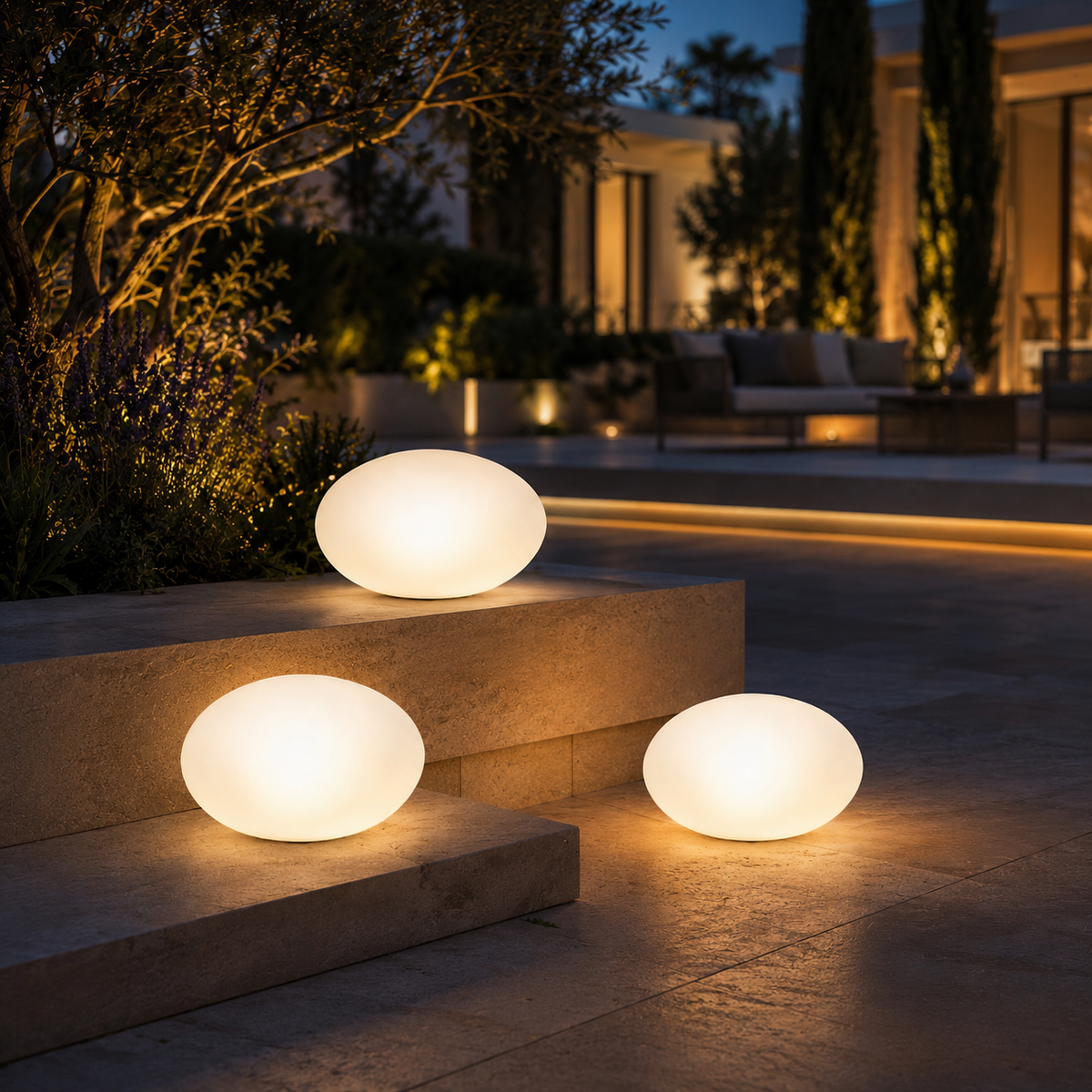 Pietra — Lampe solaire d'extérieur effet pierre