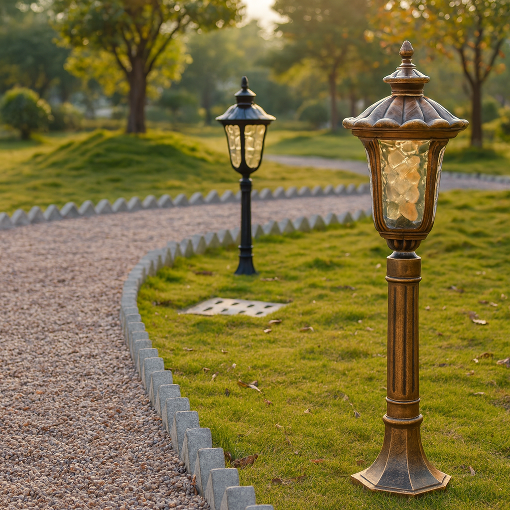 Verdina — Borne de jardin vintage en aluminium