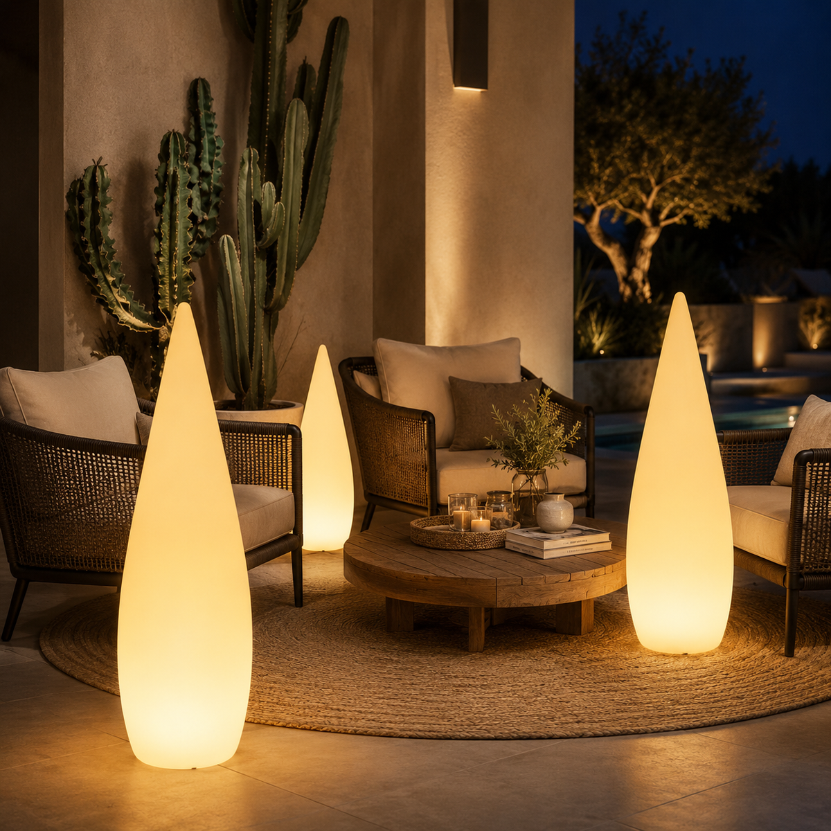 Brina — Lampe d'extérieur LED rechargeable goutte