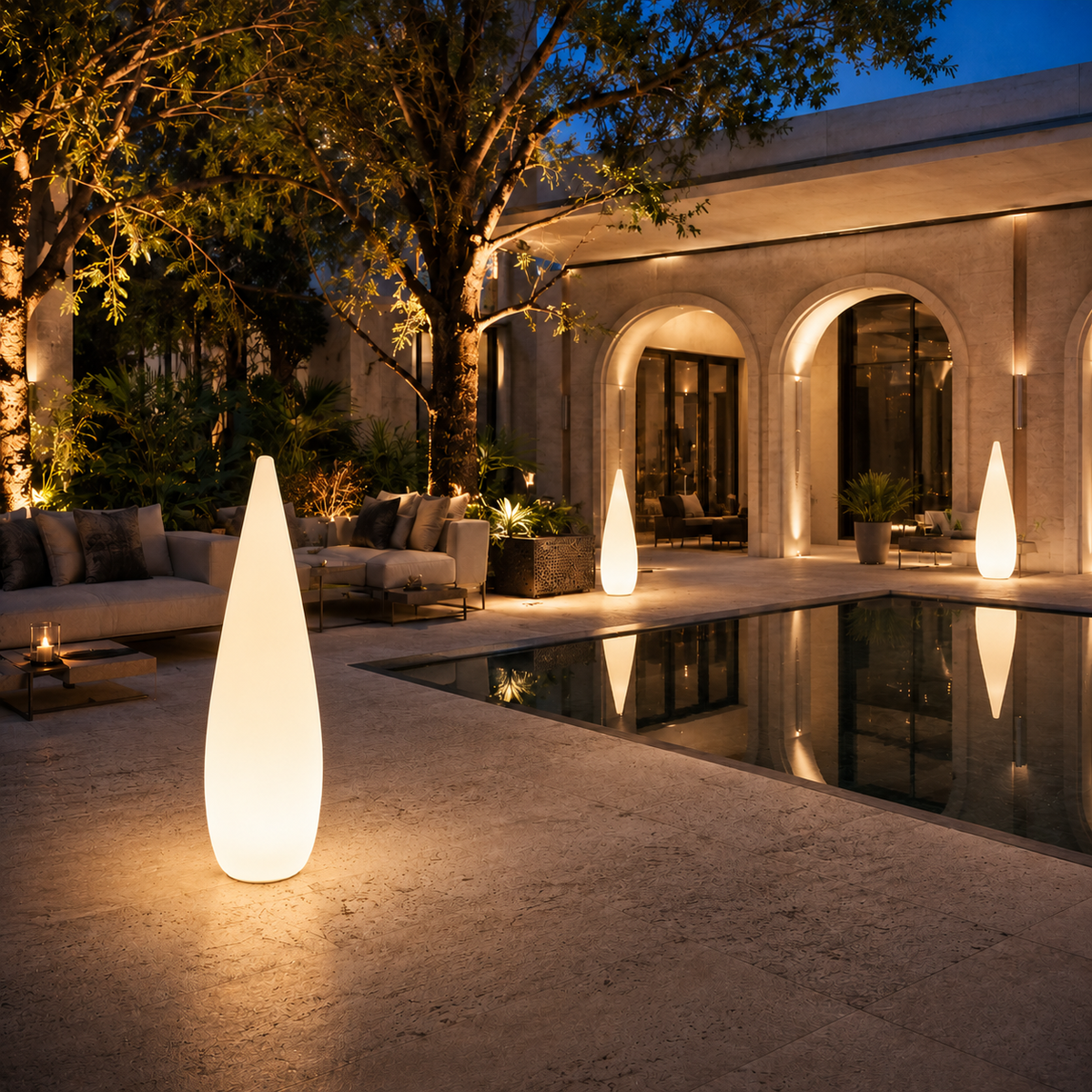 Brina — Lampe d'extérieur LED rechargeable goutte