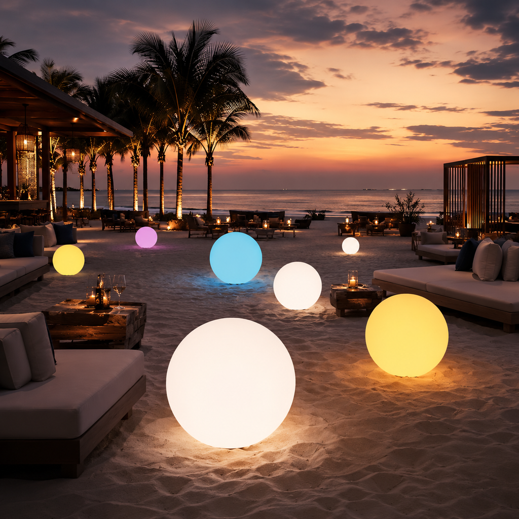 Lunéa — Boule lumineuse LED solaire de jardin