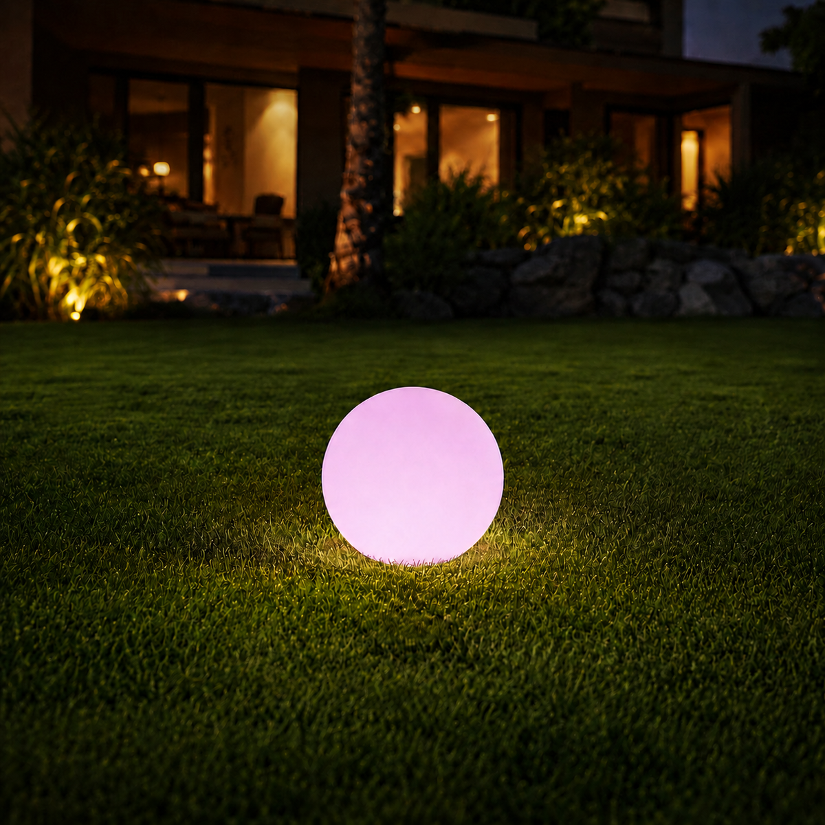 Lunéa — Boule lumineuse LED solaire de jardin