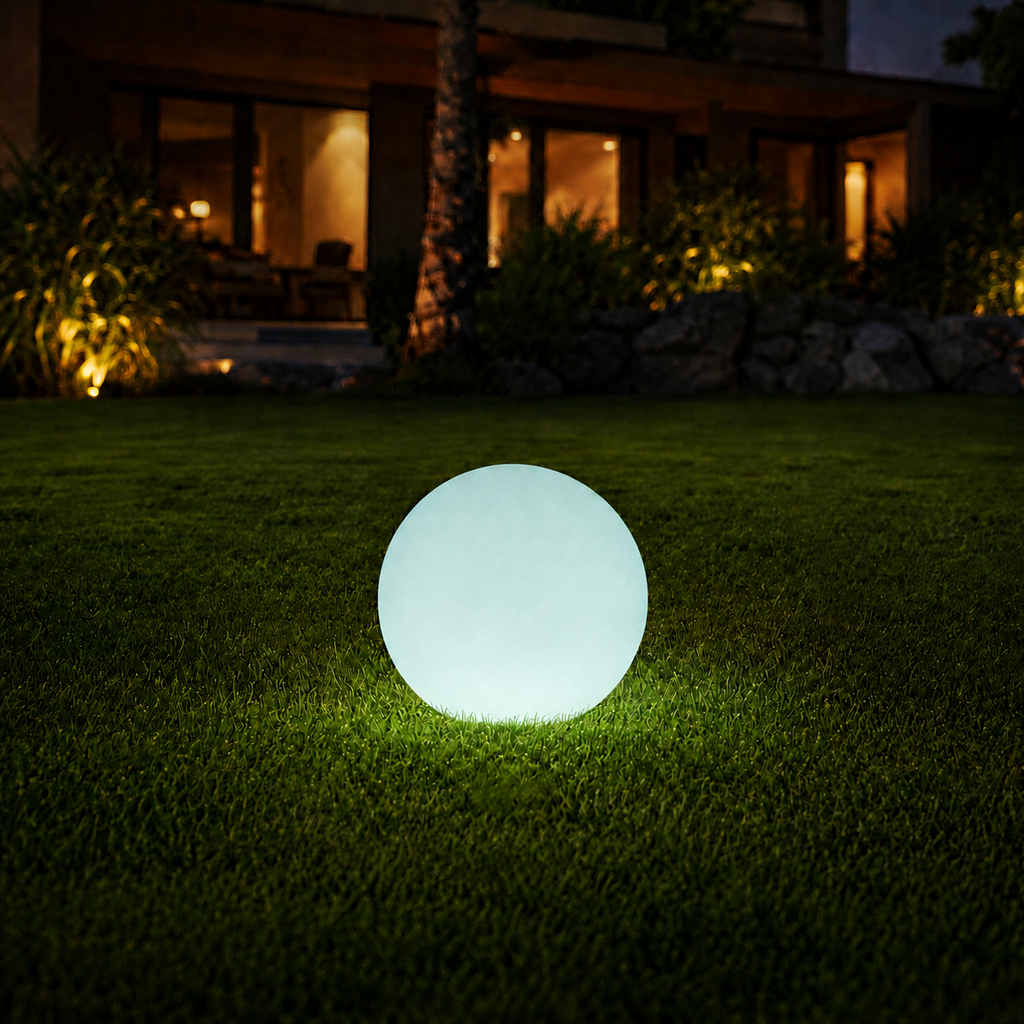 Lunéa — Boule lumineuse LED solaire de jardin