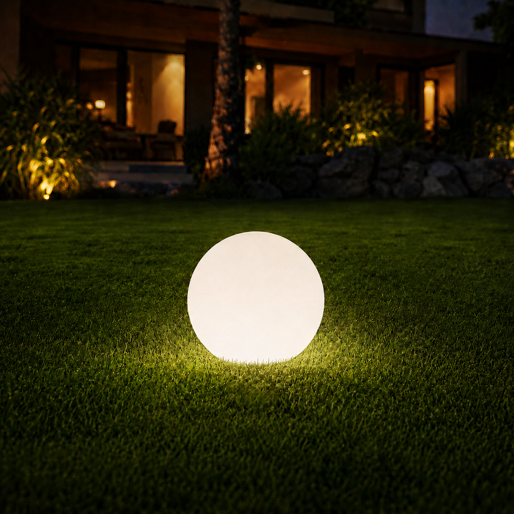 Lunéa — Boule lumineuse LED solaire de jardin