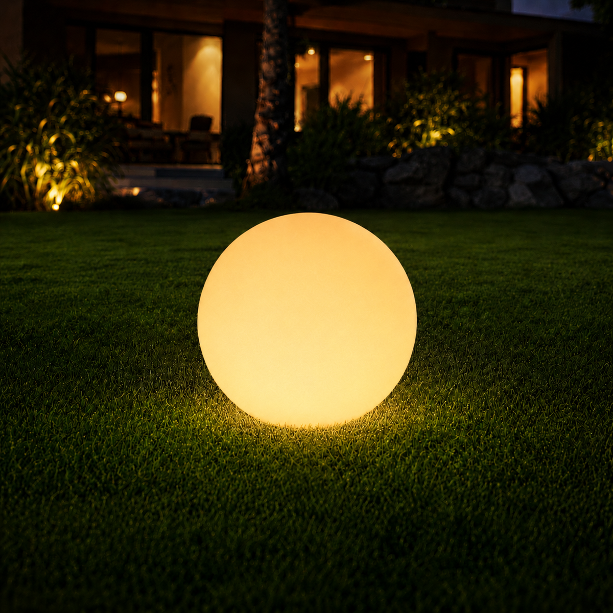 Lunéa — Boule lumineuse LED solaire de jardin
