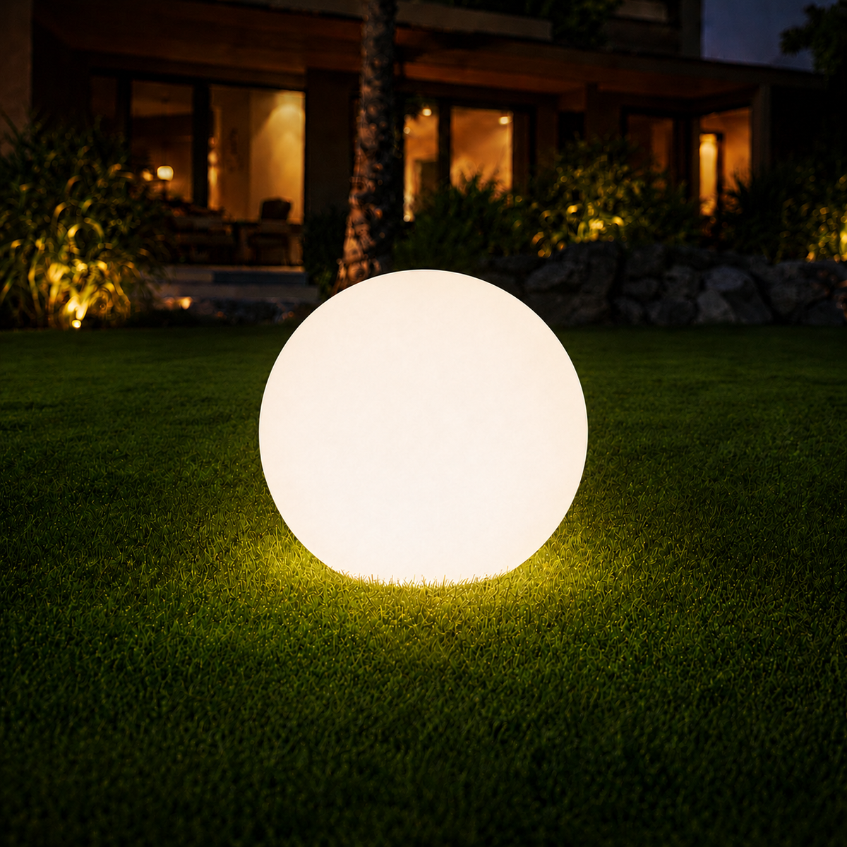 Lunéa — Boule lumineuse LED solaire de jardin