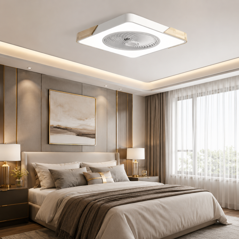 Linéa — Ventilateur de plafond ultra-mince avec lampe