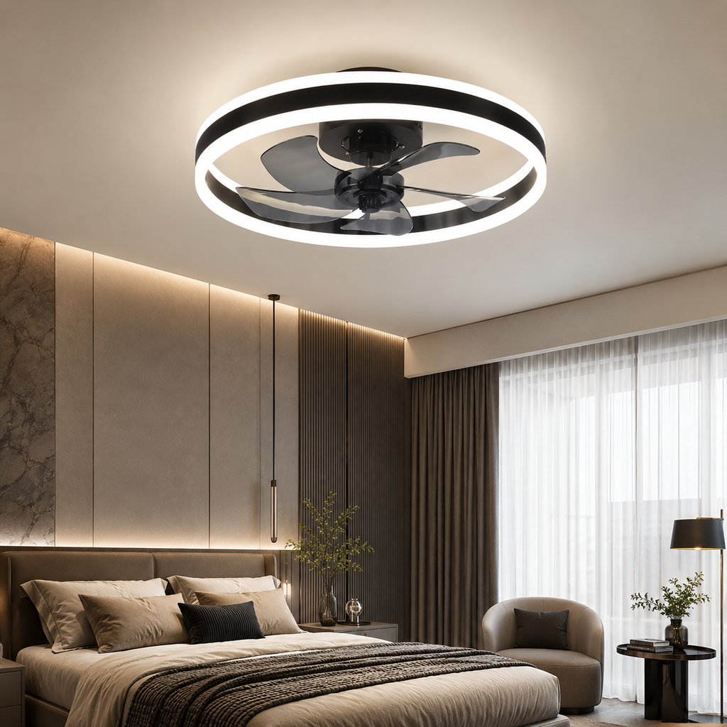 Clarane — Ventilateur de plafond compact acrylique
