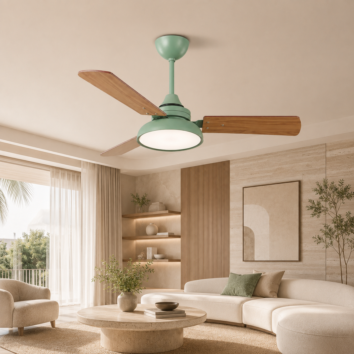 Boreale — Ventilateur de plafond avec lampe nordique