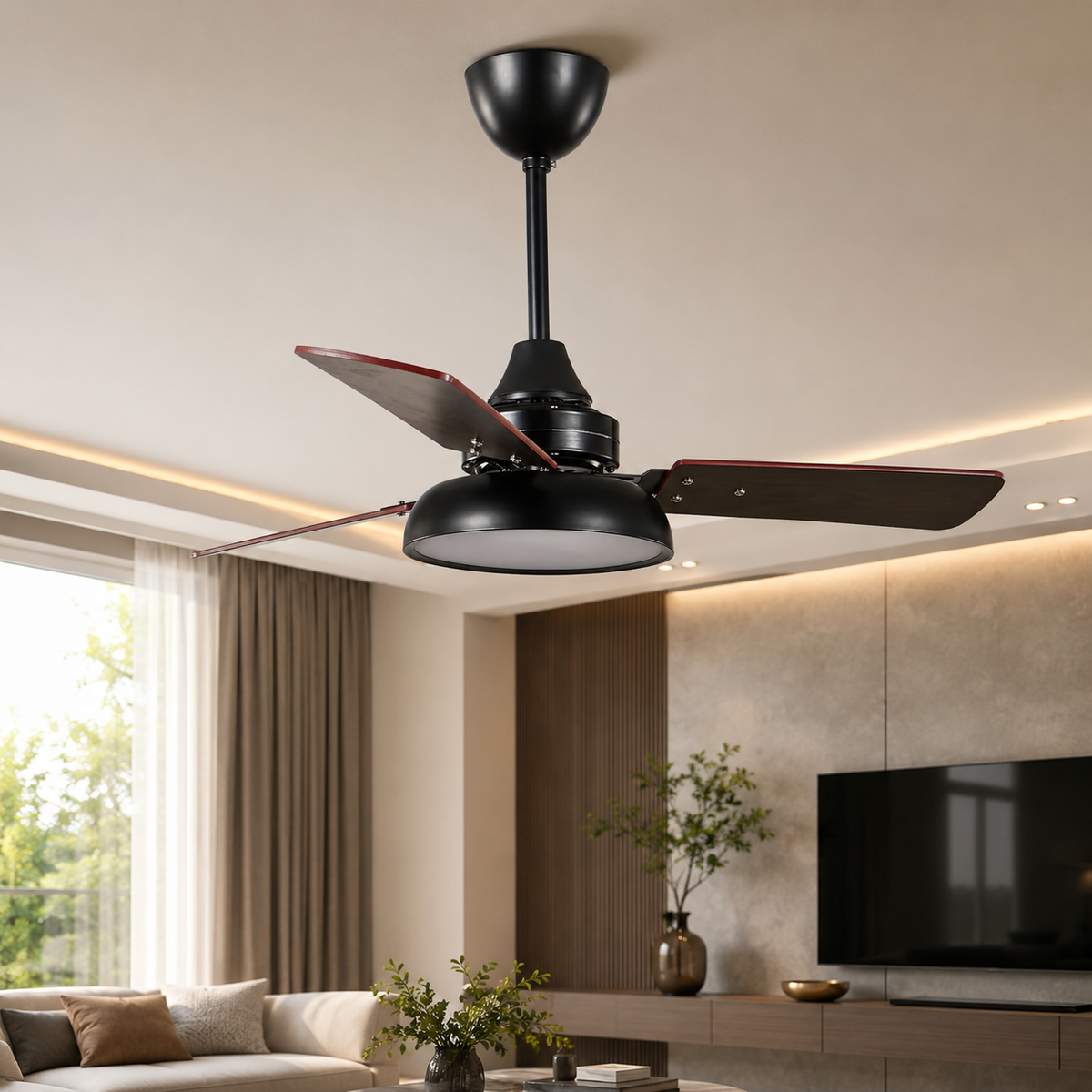 Boreale — Ventilateur de plafond avec lampe nordique