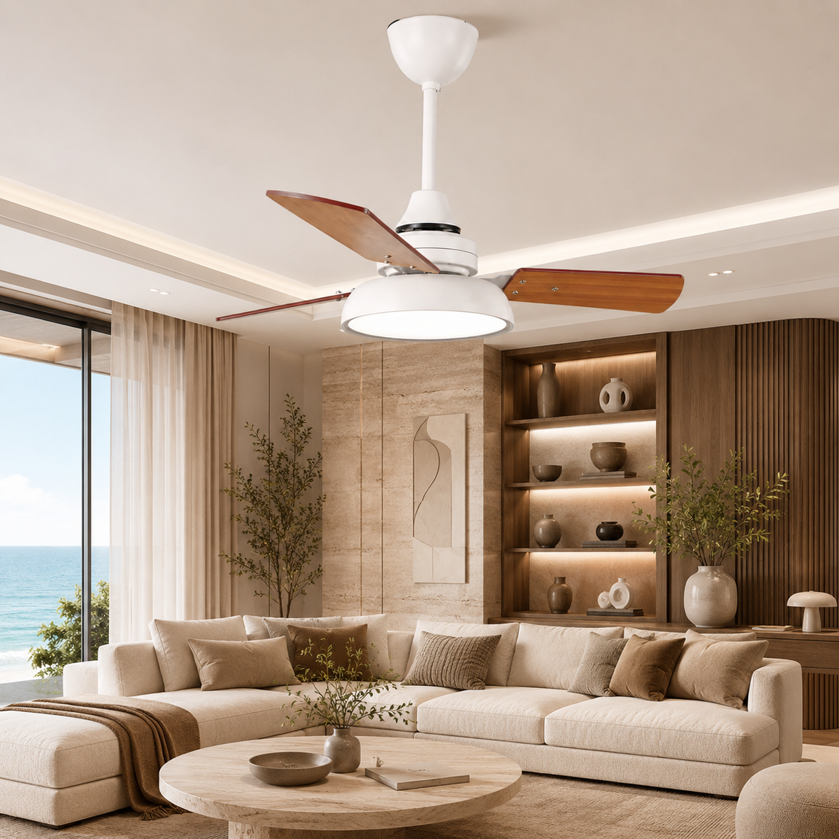 Boreale — Ventilateur de plafond avec lampe nordique