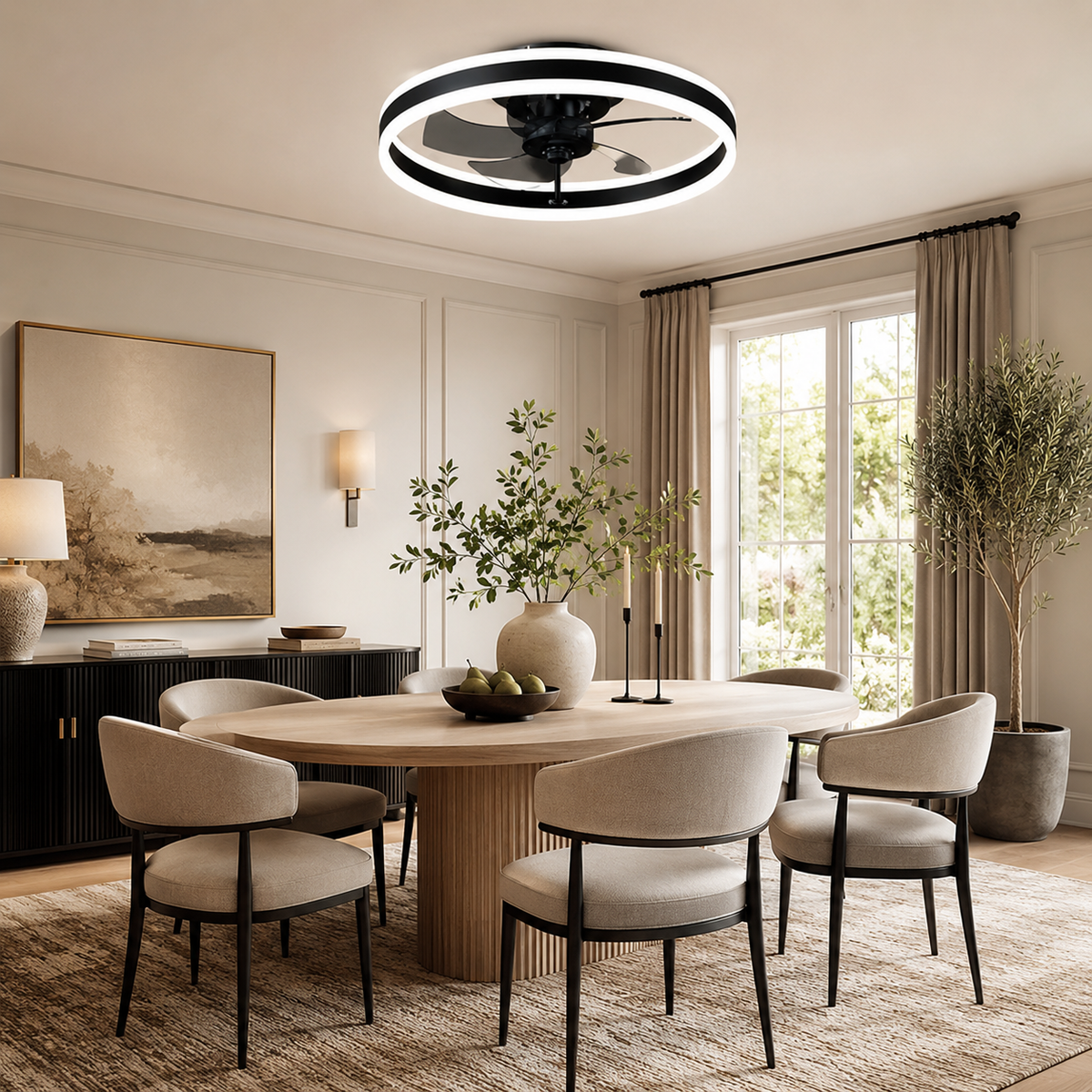 Clarane — Ventilateur de plafond compact acrylique