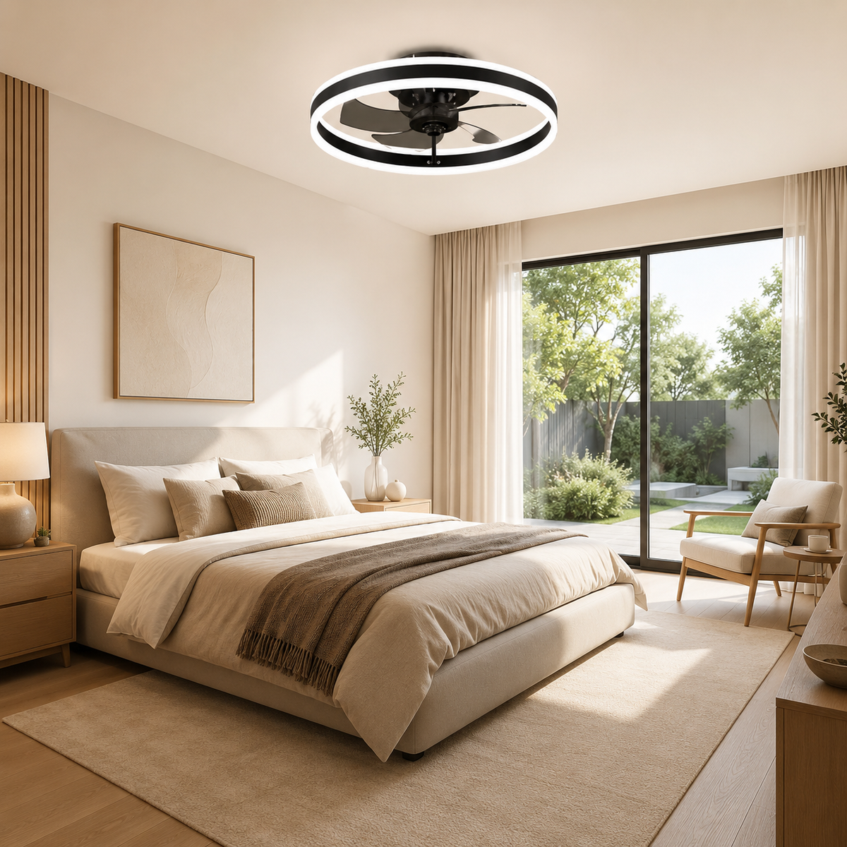 Clarane — Ventilateur de plafond compact acrylique
