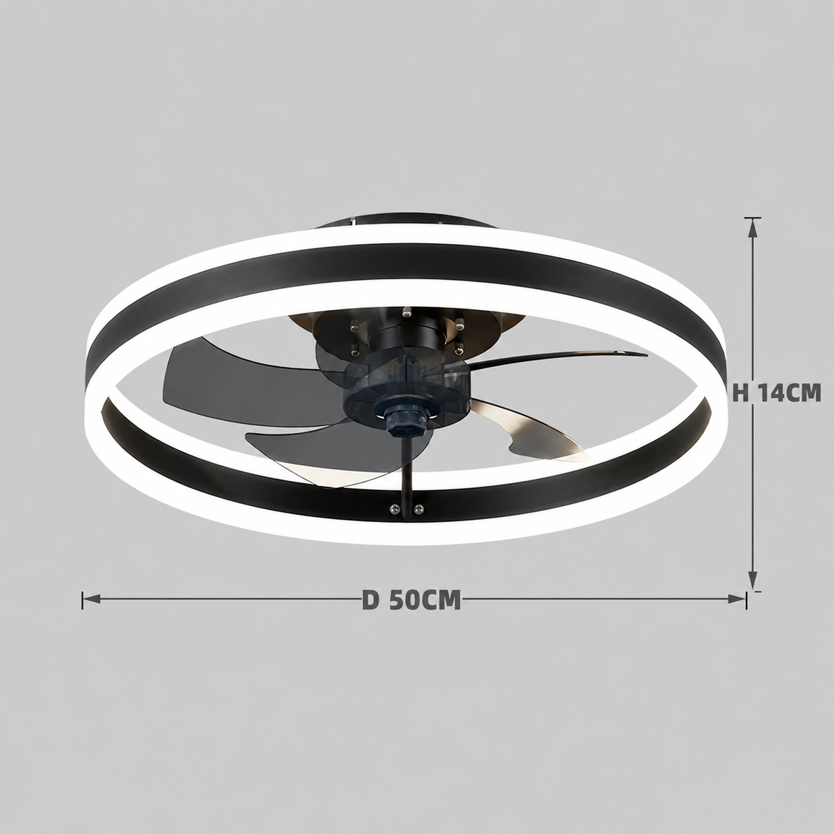 Clarane — Ventilateur de plafond compact acrylique