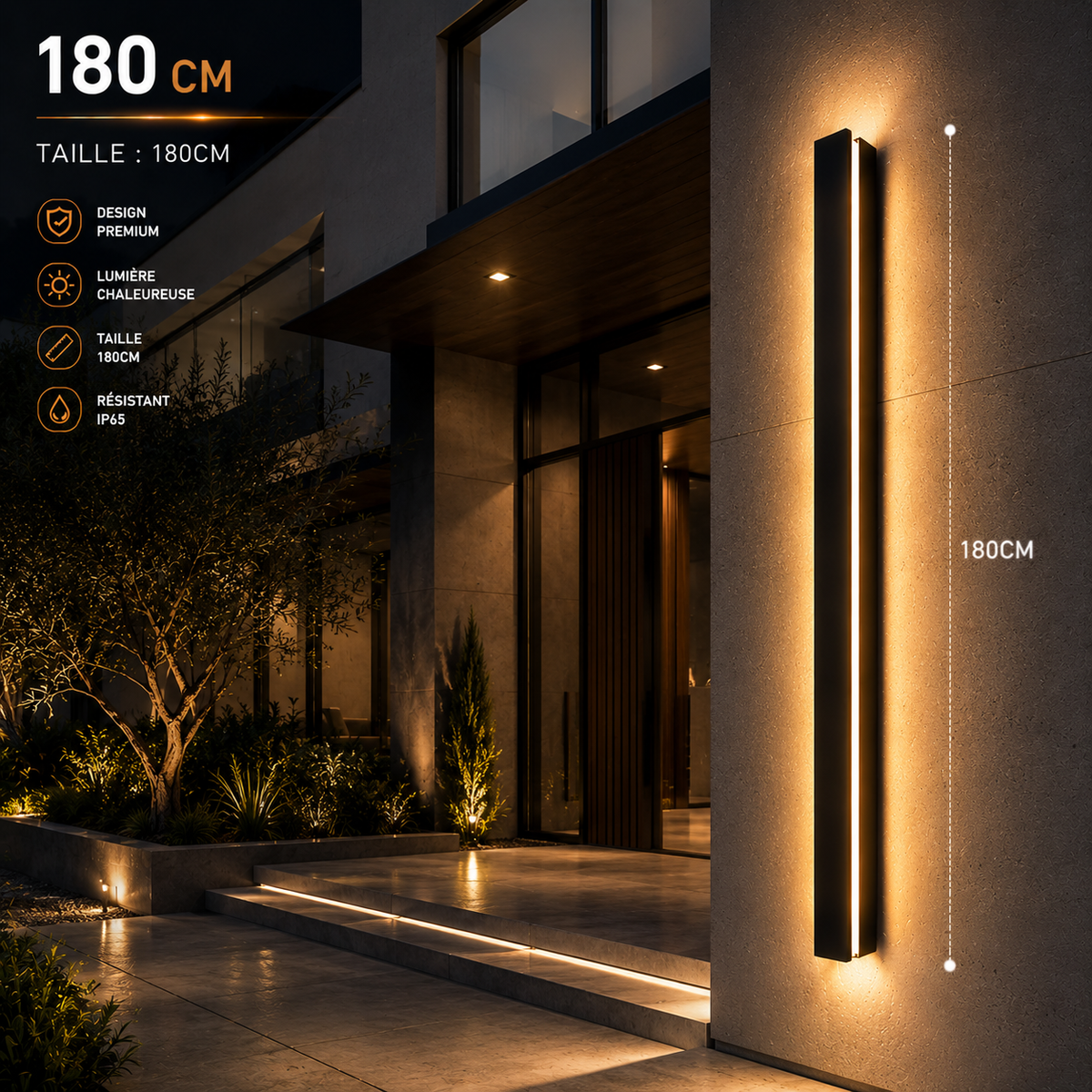 Verana — Applique murale extérieure LED IP65