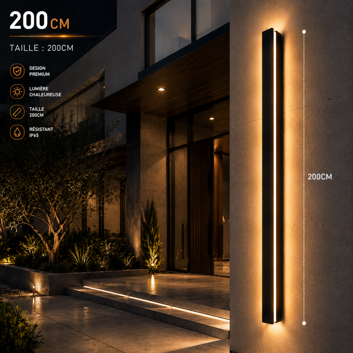Verana — Applique murale extérieure LED IP65
