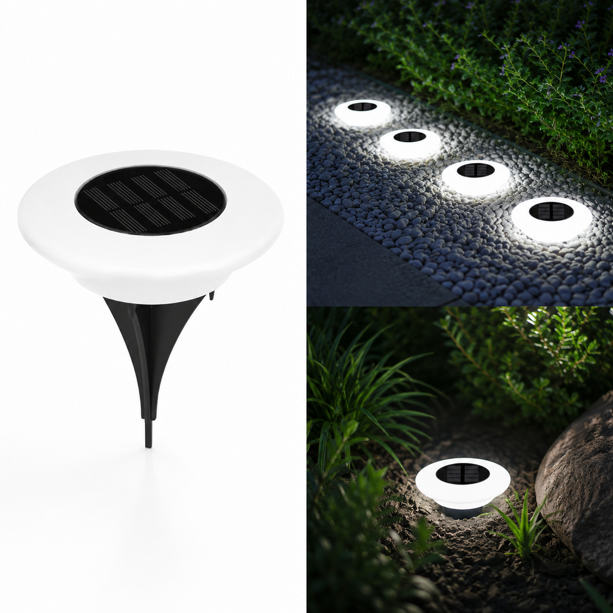 Giardina — Balise solaire de jardin LED étanche