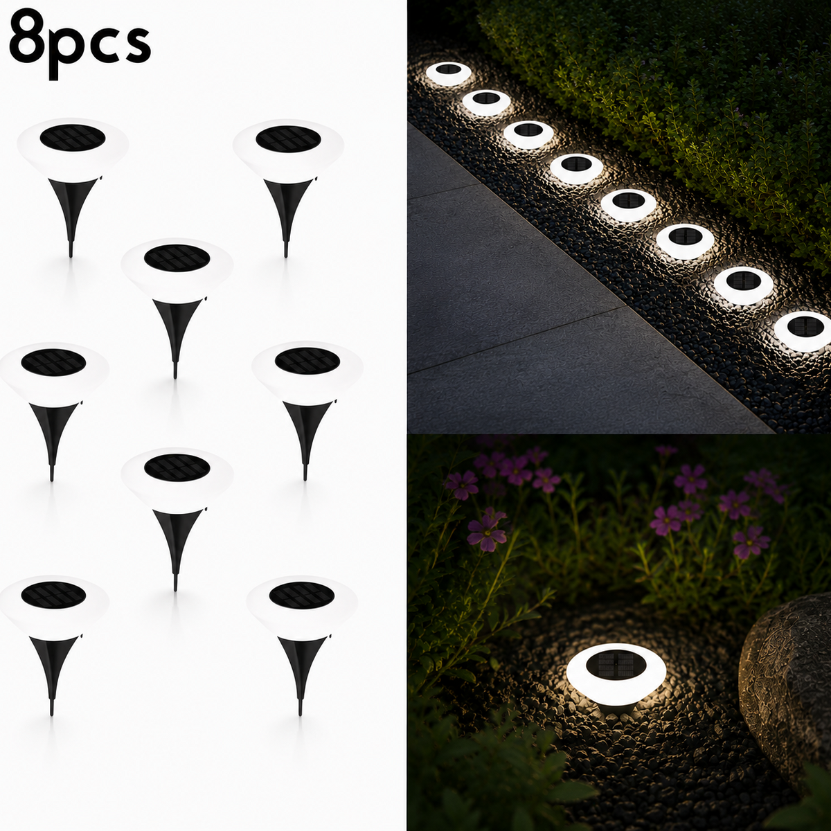 Giardina — Balise solaire de jardin LED étanche