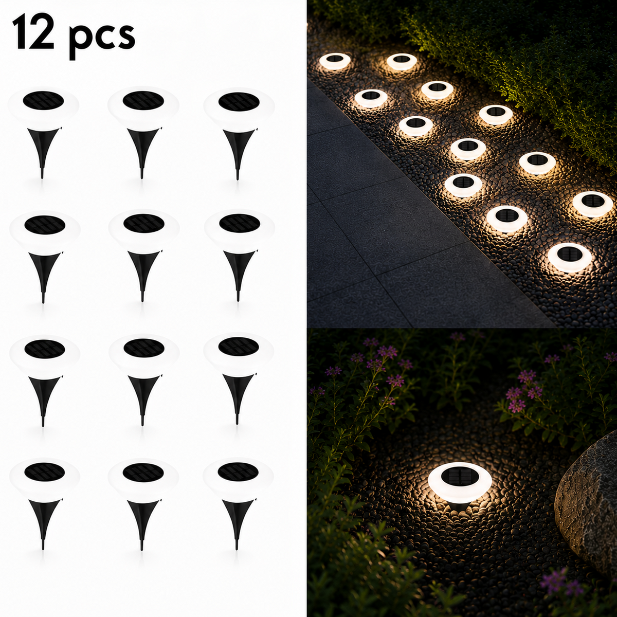 Giardina — Balise solaire de jardin LED étanche