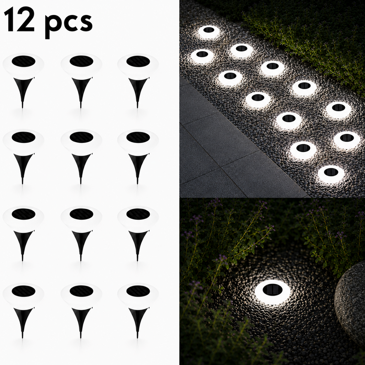 Giardina — Balise solaire de jardin LED étanche