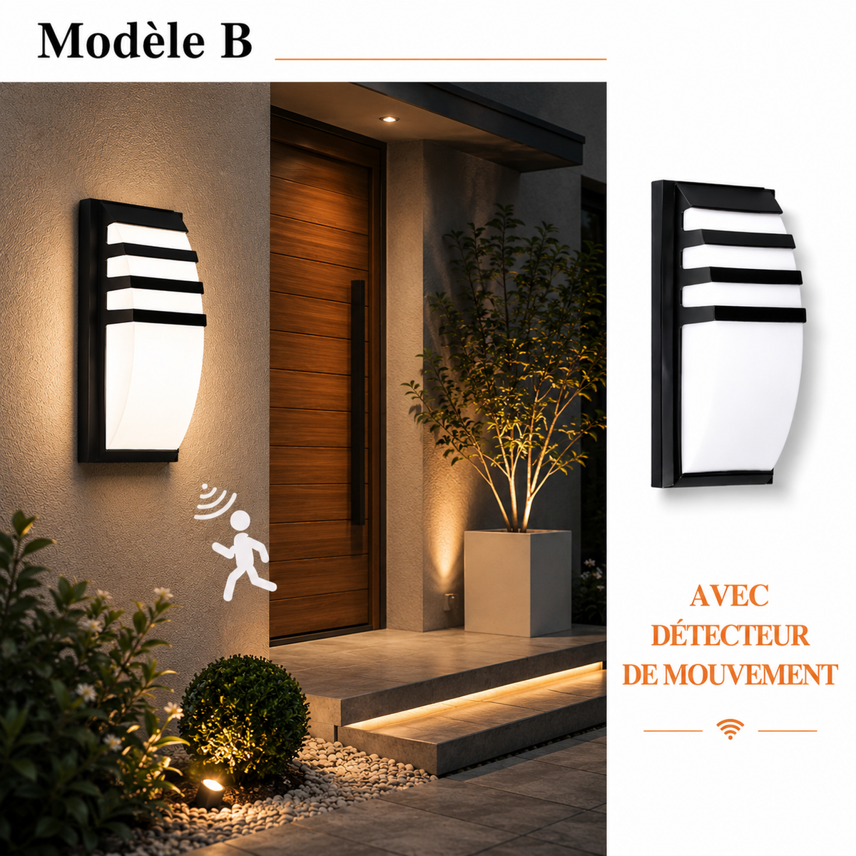 Sentina — Applique extérieure LED à détecteur