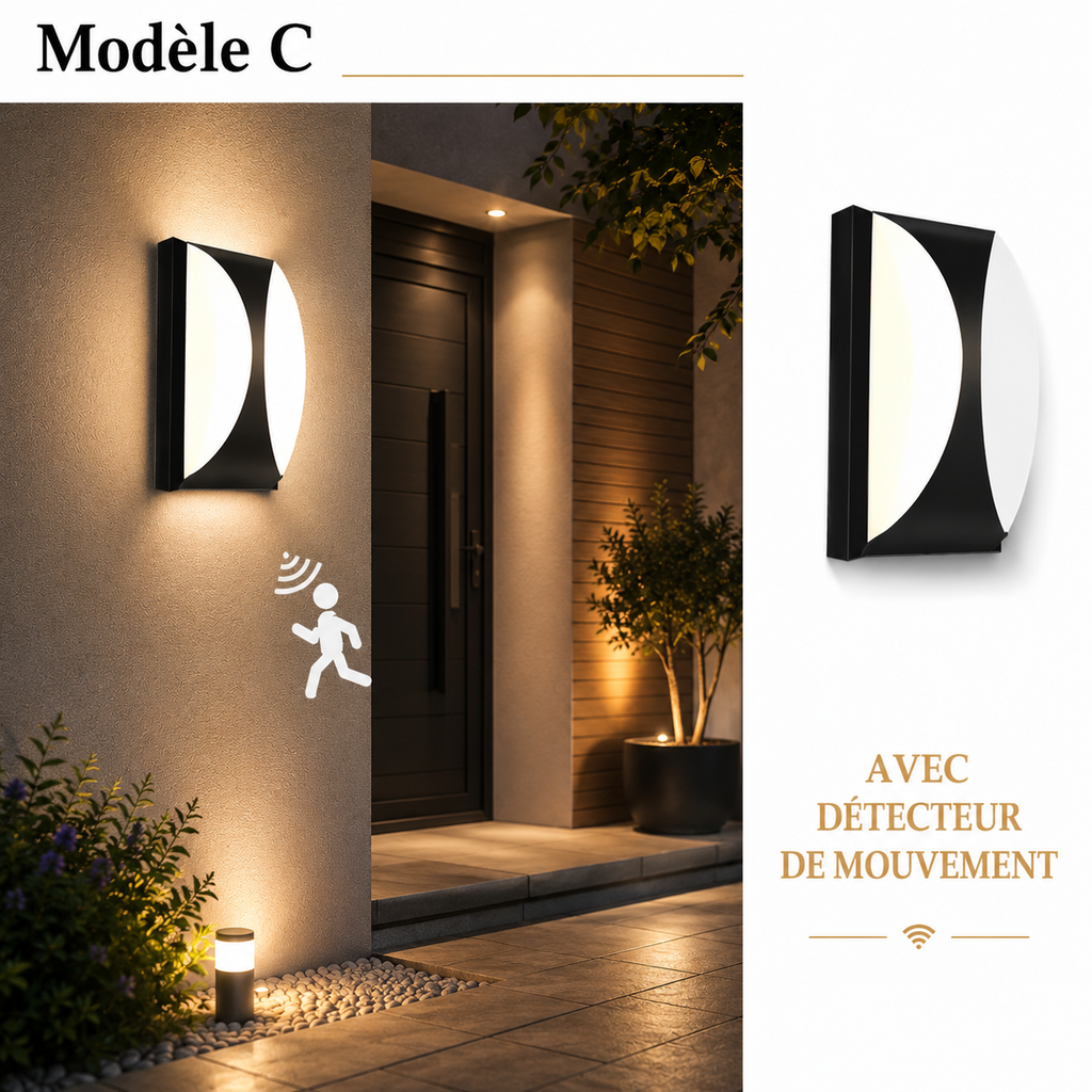 Sentina — Applique extérieure LED à détecteur