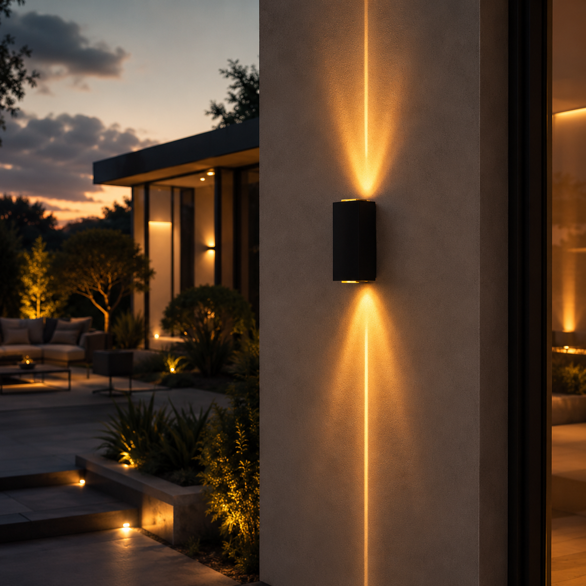 Duetta — Applique extérieure double faisceau IP65