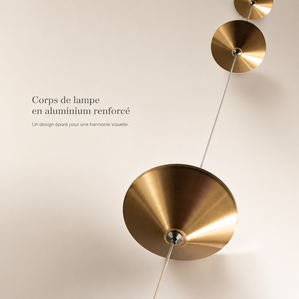 Cascalia — Lampadaire à tête suspendue en cascade