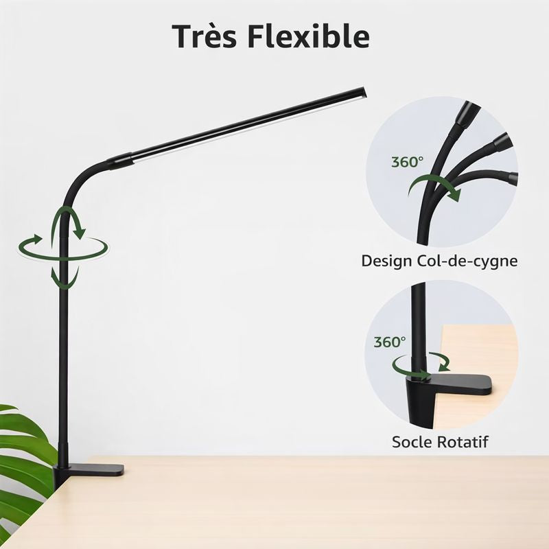 Flessia — Lampe de bureau à pince orientable