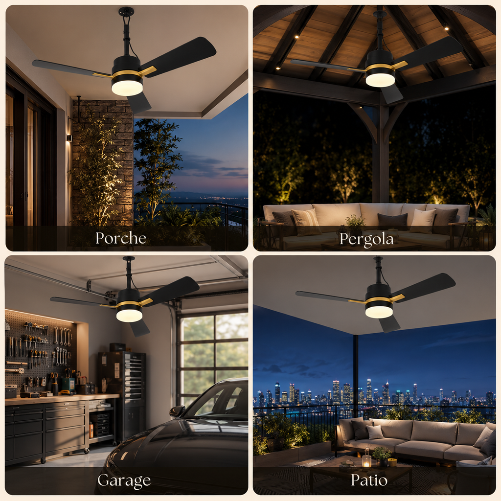 Marisol — Ventilateur de plafond LED intérieur extérieur