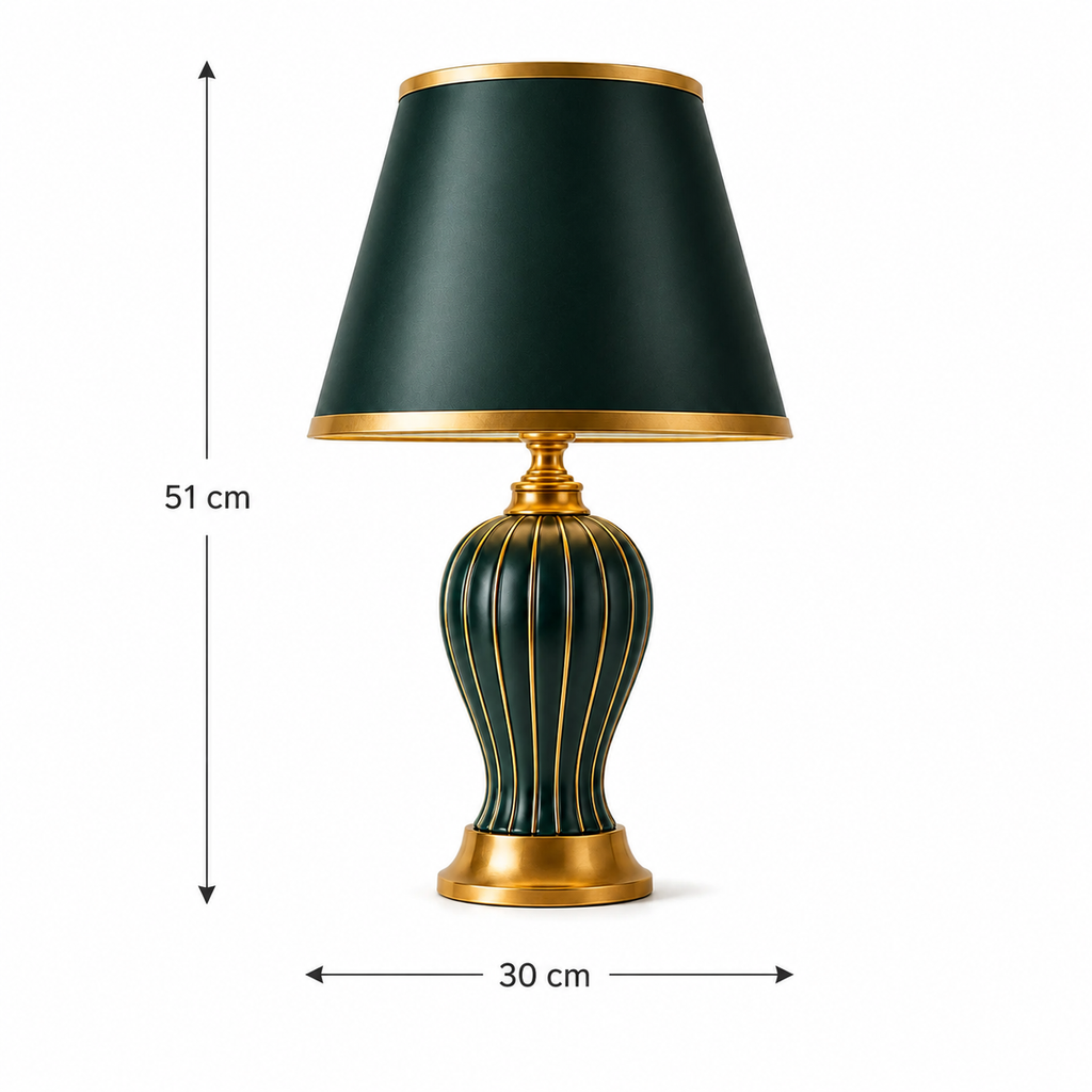 Verdana — Lampe de table vert impérial
