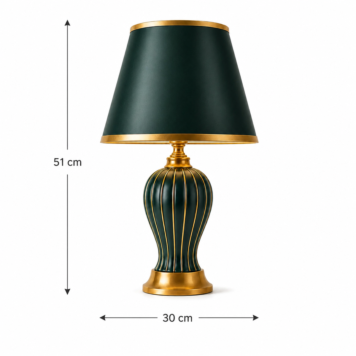 Verdana — Lampe de table vert impérial