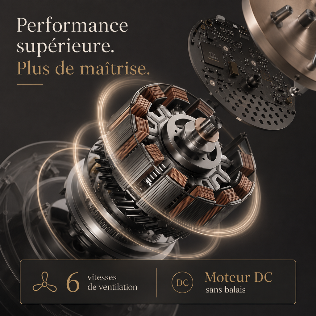 Ventora — Ventilateur de plafond silencieux à LED - 106 & 132 cm
