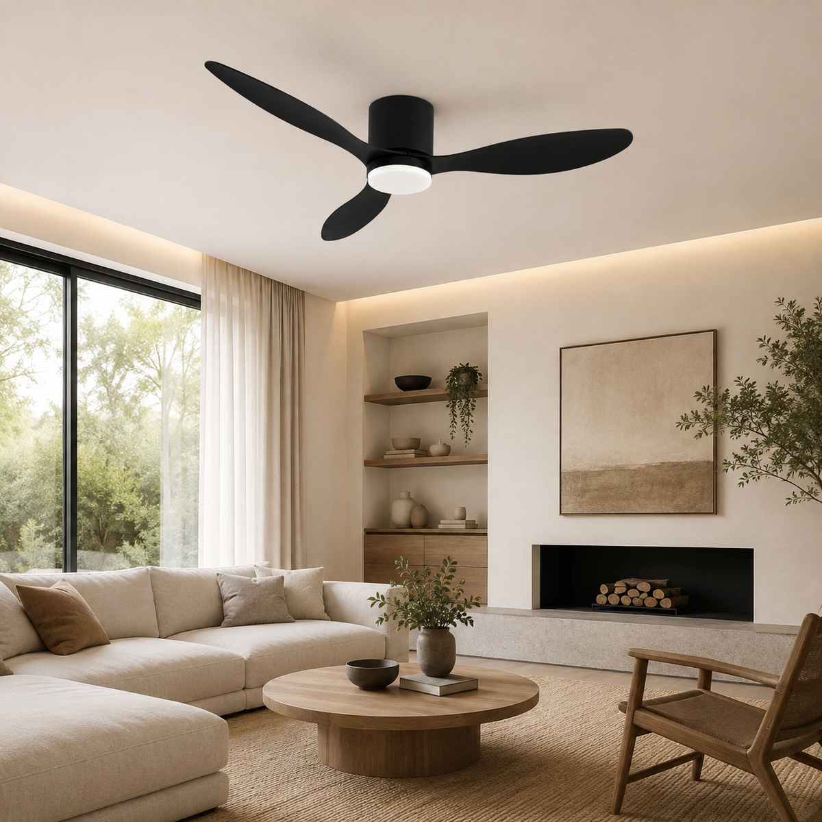 Ventora — Ventilateur de plafond silencieux à LED - 106 & 132 cm