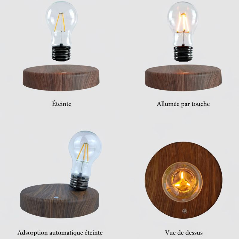 Levara — Lampe à poser à ampoule en lévitation