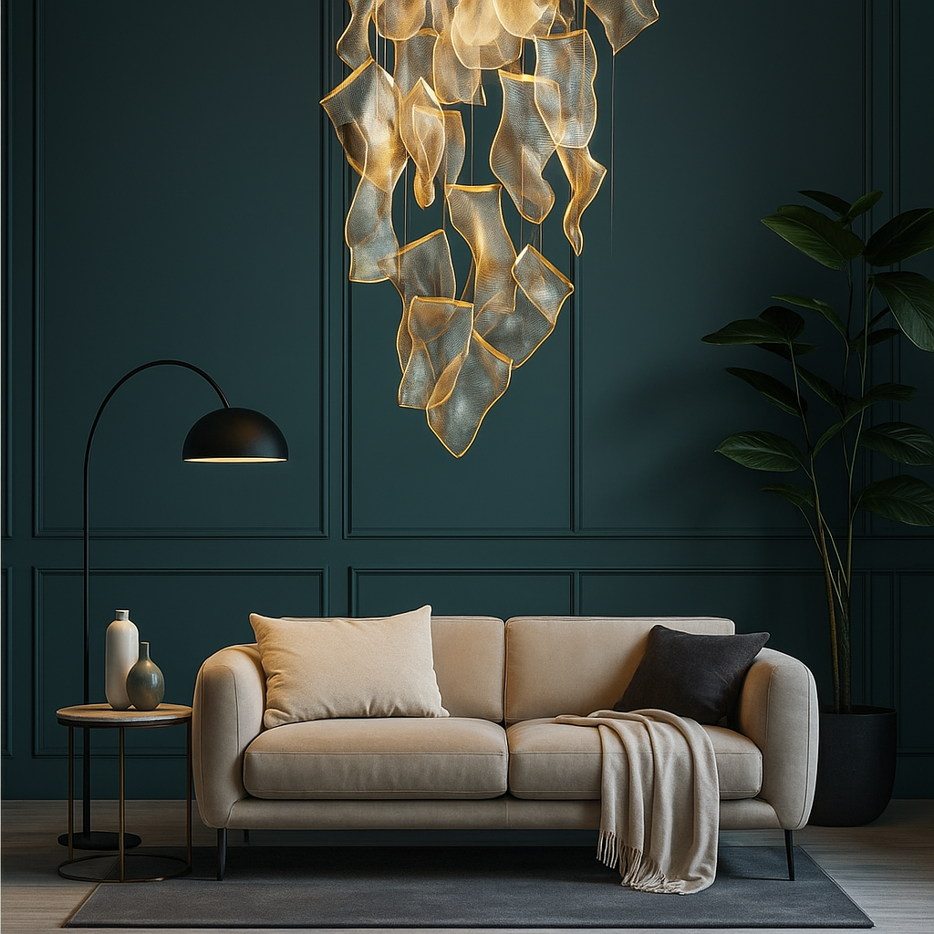 Cristella — Suspension cascade en cristal LED